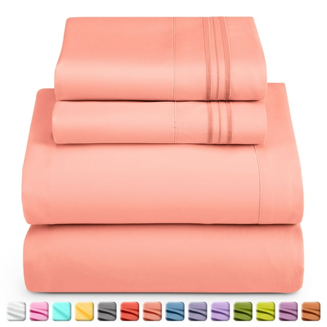 Nestl Full Sheet Set, 1800 Series Microfiber Deep Pocket 4 Piece Bed Sheet Set