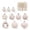 Beige, variant on Leodye 48 PCS Flocked Christmas Ball Ornament , Multi Color Hanging Baubles for Christmas Tree Home Holiday Party Festive Layout -1.6IN