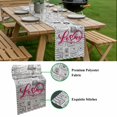 thumbnail image 5 of Pink Love Table Runner - 48 Inch Long, Kitchen Dining Table Runner Dresser Scarves, Valentine's Day Postmark Mails Retro Gray Farmhouse Decor for Coffee Tables Wedding Party Banquet, 5 of 8