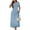 Light Blue, variant on Women's Single Shoulder Midi Dress with Pockets 65% viscose 35% polyester Stretchy Body Not Lined Elegant Everyday Wear