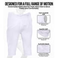 thumbnail image 3 of Exxact Sports Rebel Youth Football Pants with Built in Pads, Lightweight Integrated Football Practice Pants with Lace-up Fly (YXS, White), 3 of 7