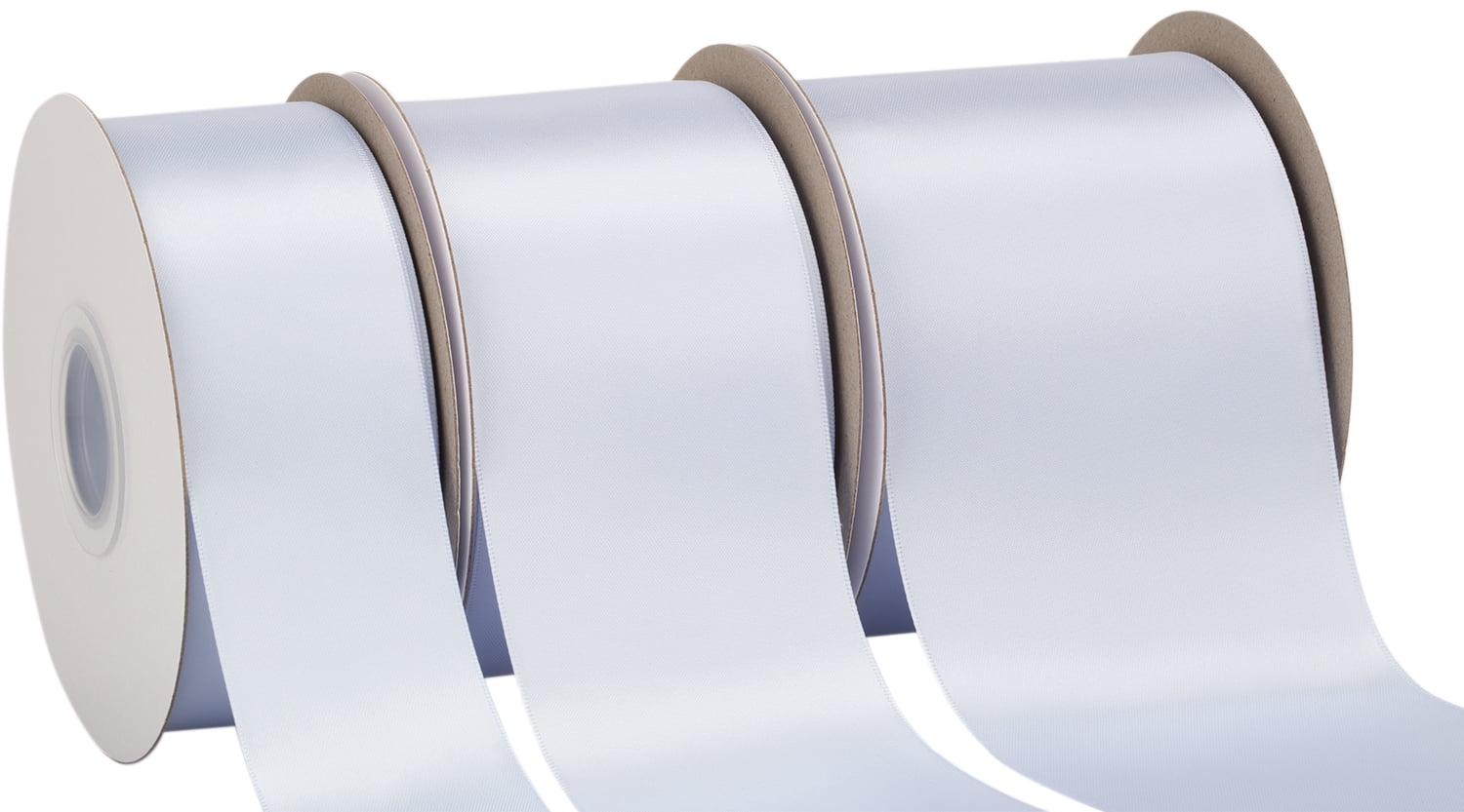 Ribbonitlux Bluebell Satin Ribbon 3 inch Double Sided Quality Satin for Weddings, Invitations, Sashes, Crafts, Apparel, Headbands - 50 Yds/roll