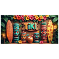 thumbnail image 5 of LUUFILx Tiki Banner Tropical Luau Decor Hawaiian Party Background Vibrant Backdrop Summer Vibes Event Celebration Garden Decor Festive Props Vibrant Printed, 5 of 8