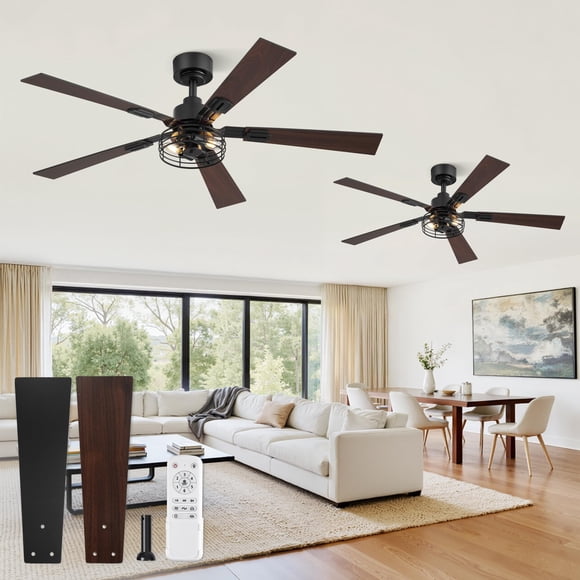 Ventilador de Techo Estilo Rústico Fanbulous 48" 2 Unidades con Luz