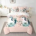 thumbnail image 2 of Unicorn Comforter Set 7 Piece Bed In A Bag Twin, Rainbow Unicorn Bedding Sets Bedroom Decor, Cartoon Unicorn Sheet Set With Comforter, Cute Kawaii Bed Set, 2 of 6