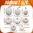 thumbnail image 3 of SMKE 8 Piece Artificial Pumpkin Set Realistic Fall Decor,Faux Pumpkins for Halloween Thanksgiving Table Centerpiece,Farmhouse Rustic Mantel Shelf Indoor Outdoor Display White 8pc, 3 of 5
