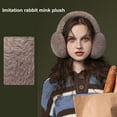 thumbnail image 7 of Naierhg Women Winter Earmuffs Faux Fur Thick Cozy Solid Color Elastic Lightweight Anti slip Foldable Ear Ear Cover Outdoor Ear Warmers for Winter Grey, 7 of 7