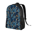 thumbnail image 2 of Honeii Blue Leaves A Print Laptop Backpack for Work, College, Travel, Daily Backpacks for Men Women, Sport Rucksack,Computer Bag, 2 of 8