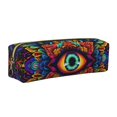 thumbnail image 1 of Fotbe Vibrant Psychedelic Eye Estuche para Lápices de Cuero con Estampado, Estuche con Cremallera Resistente, Organizador Compacto y Elegante para Papelería, 1 of 7