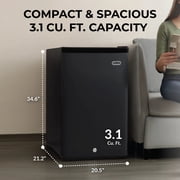 Whynter Compact Upright Convertible Fridge/Freezer with Lock, 3.1 Cu. Ft., Black, Energy Star