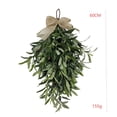 thumbnail image 3 of RICHMJ 24 Inch Spring Olive Branch Teardrop Swag , Extra Full & Thick Faux Greenery with Upgraded Ribbon & Textured Leaves, Sturdy Farmhouse Hanging Wreath for Door, Wedding Arch,  Bathroom Decor, 3 of 6