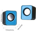 thumbnail image 3 of Giunmcul 50% Off Clear Multimedia Mini Speaker Desktop Computer Laptop USB Small Speaker Pair Of Classic Speakers Portable and Good Sound Quality Widely Compatible, 3 of 5