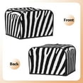 thumbnail image 3 of Honeii Zebra Print 4 slice Toaster Cover, Two Slice Toaster Dust-proof Cover For Kitchen Small Appliance and Fingerprint Protection, 3 of 7