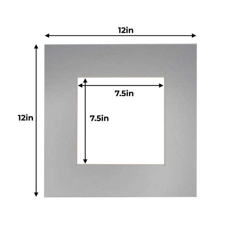 Metallic Silver Acid Free 11x14 Picture Frame Mats with White Core Bevel  Cut for 8x10 Pictures - 