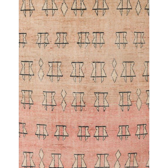 Ahgly Company Machine Washable Indoor Rectangle Abstract Pastel Orange Area Rugs, 5' x 7'