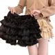 thumbnail image 1 of Womens Layered Ruffled Lace Warm Plush Fleece Pumpkin Shorts Japanese Vintage Sweet Bowknot Bloomers Safety Under Pants apricot, 1 of 4