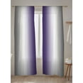 thumbnail image 5 of Abstract Sheer Curtains 108 Inch Long 2 Panels, Dark Gray Purple Gradient Ombre Light Filtering Rod Pocket Semi Sheer Curtains, Sheer Voile Drapes for Living Room Bedroom, 52"x108", 5 of 5