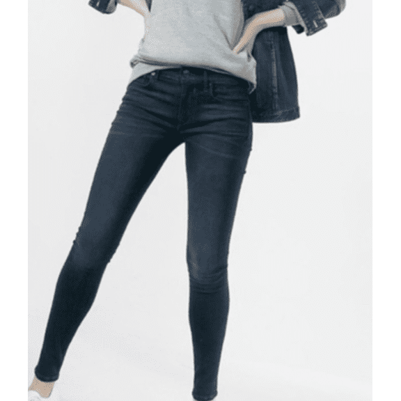 EXPRESS Jeans Skinny Mid Rise Dark Wash Stretch Leggings Size 4