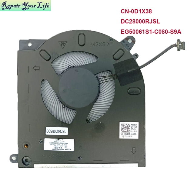 0D1X38 0TG9V0 CPU GPU Cooling Fans For Dell For Alienware M15 R3 M15 R4 Laptop Fan Cooler Radiator D1X38 TG9V0 EG50061S1-C080 CPU FAN 0D1X38