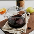 thumbnail image 4 of 2X Cacerola de Vidrio con Tapa, Olla para Cocinar con Tapa y Asa, Olla para Cocinar una Fuego Lento, Olla para Sopa Transparente con Alto Contenido de Borosilicato, 1600 Ml, 4 of 5
