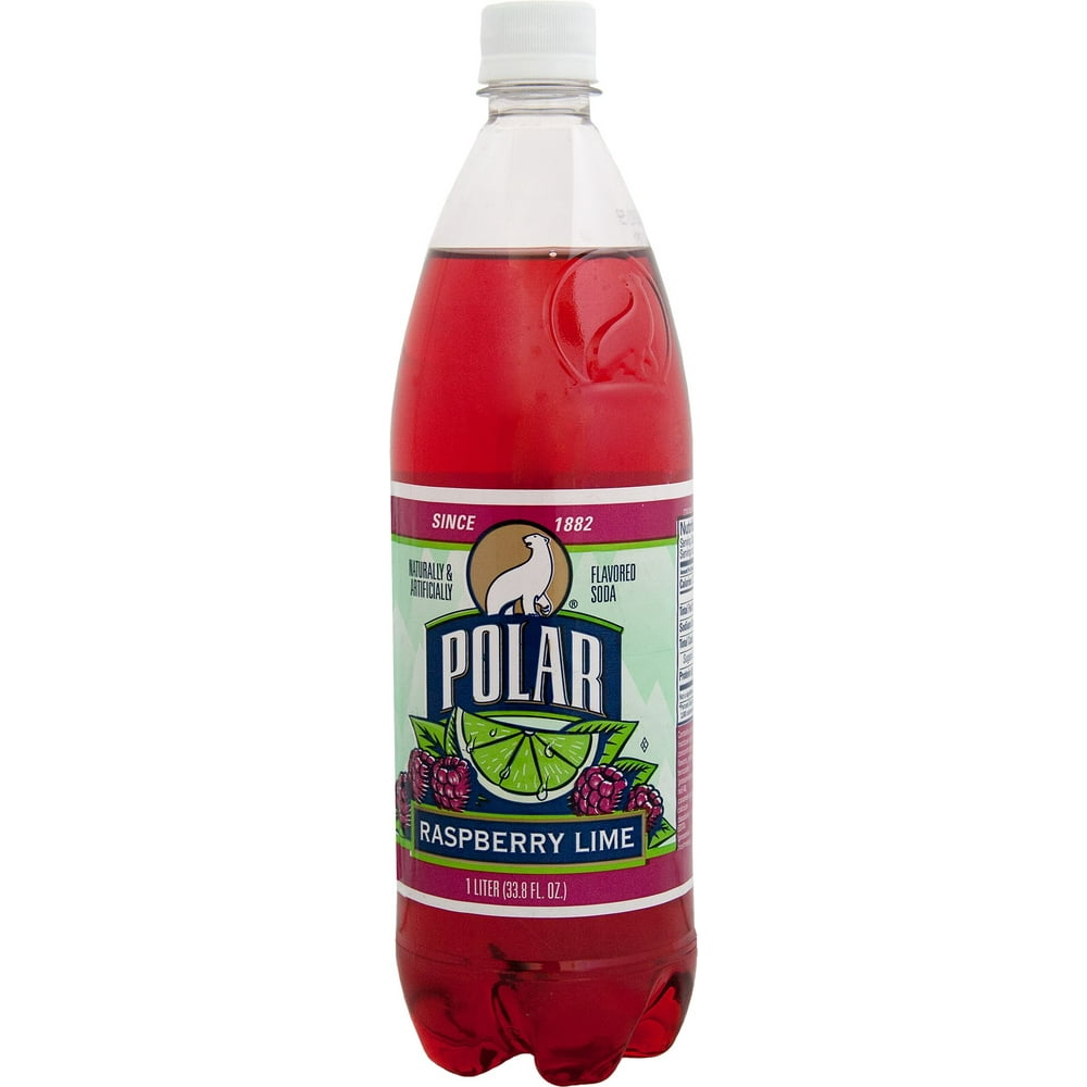 Polar Soda, Raspberry Lime, 33.8 Fl Oz