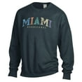 thumbnail image 2 of Unisex ComfortWash Gray Miami Hurricanes Oversized Pullover Sweatshirt, 2 of 3