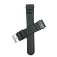 thumbnail image 1 of Bandini 22mm Black Rubber Sports Watch Band Strap, Rippled and Etched, 2 Spring Bars Included, 1 of 7
