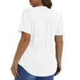 thumbnail image 5 of Fantaslook Blouses for Women Pleated Short Sleeve Tunic Tops Dressy Casual Summer Shirts, 5 of 10