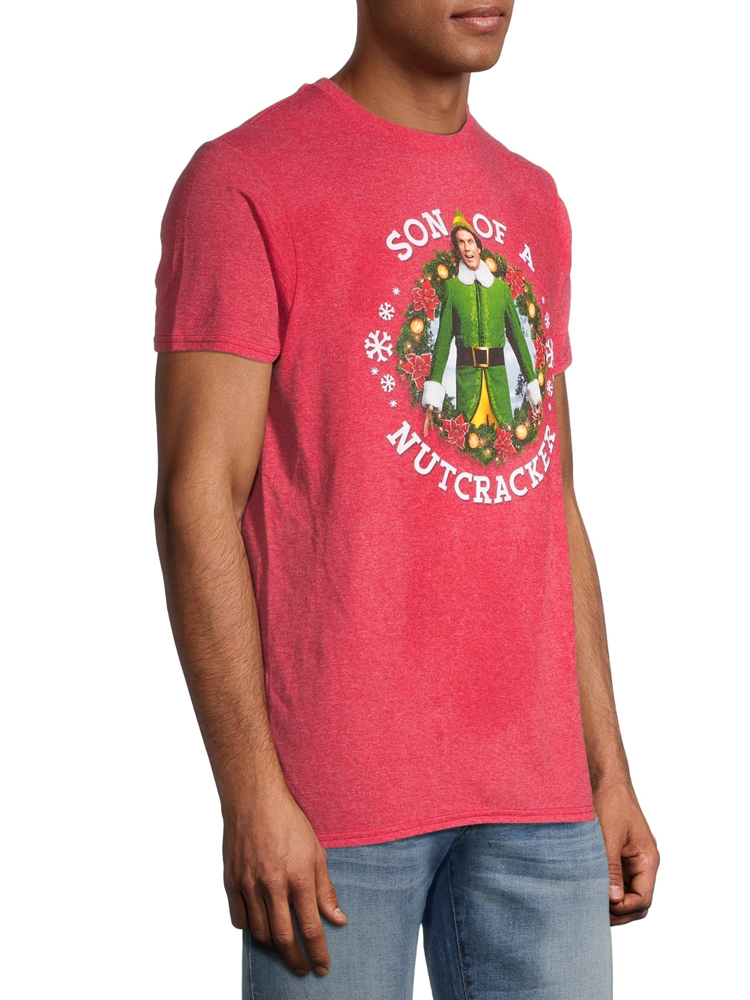 Elf Son of a Nutcracker Holiday Christmas Men's and Big Men's Graphic T-shirt
