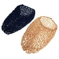 thumbnail image 4 of 2pcs Handcraft Crochet Net Hat Long Sleeping Hat Hair Protective Nightcap Hair Protector(Navy, Khaki, 1pc for Each Color, 4 of 7