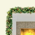 Myclong 9Ft Prelit Christmas Garland with 50 Warm LED Lights Timer 8