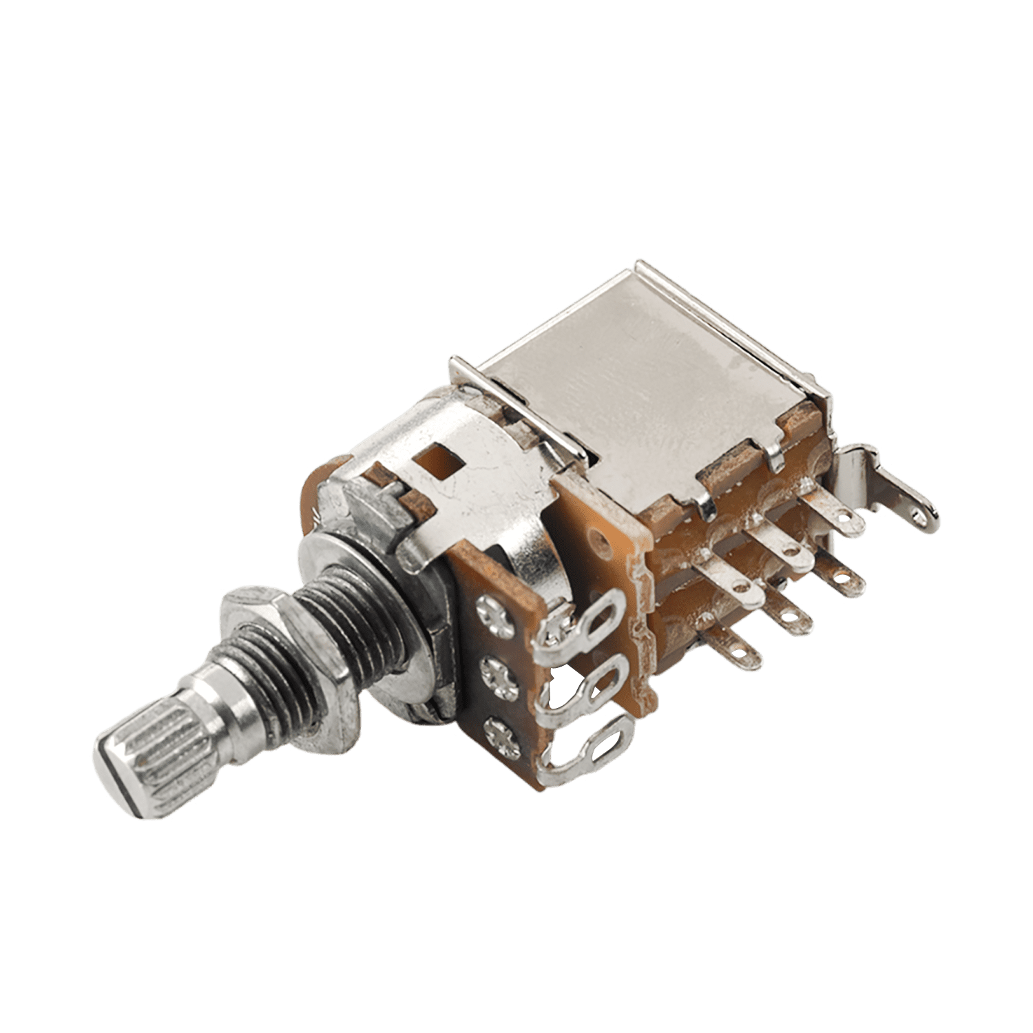 LOOKSEVEN 1/2/4 Pcs Guitar Push-Pull Pot 18-Split Long Shaft switch, A/B/25K/50K Tone Volume-A50Kx4