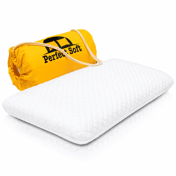 Ultra Slim Sleeper Memory Foam Pillow: Extra Low Profile, Cotton Cover, Only 2.6 Inches Thick. Best Flat For Stomach, Back, Or Side Sleepers