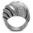 thumbnail image 3 of Luxe Jewelry Designs Women's High Polished Stainless Steel Ring with Top Grade Crystals - Size 6, 3 of 4