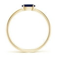 thumbnail image 2 of ANGARA Natural Oval Blue Sapphire Solitaire Ring With Diamonds in 14K Yellow Gold for Women (Size-6x4mm) | September Birthstone, Anniversary, Jewelry Gift for Women | Natural Blue Sapphire Ring, 2 of 10