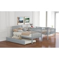 thumbnail image 5 of Hassch Twin Over Twin Bunk Bed With Trundle And Storage, Gray, 5 of 9