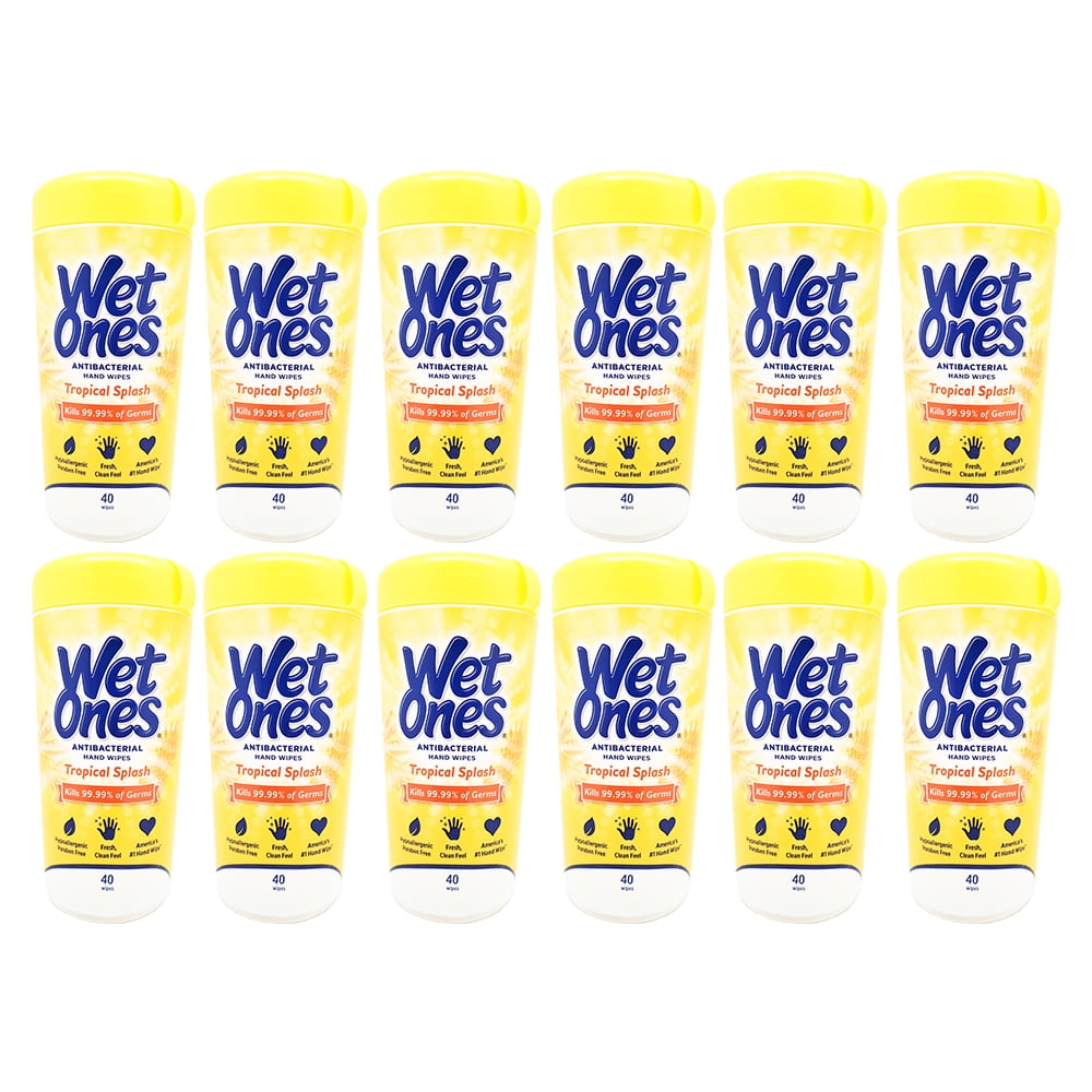 Wet Ones Antibacterial Hand Wipes Canister. Fresh and Hypoallergenic