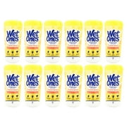 Wet Ones Antibacterial Hand Wipes Canister. Fresh and Hypoallergenic. Tropical Splash Scent. 40 Wipes. Pack of 12