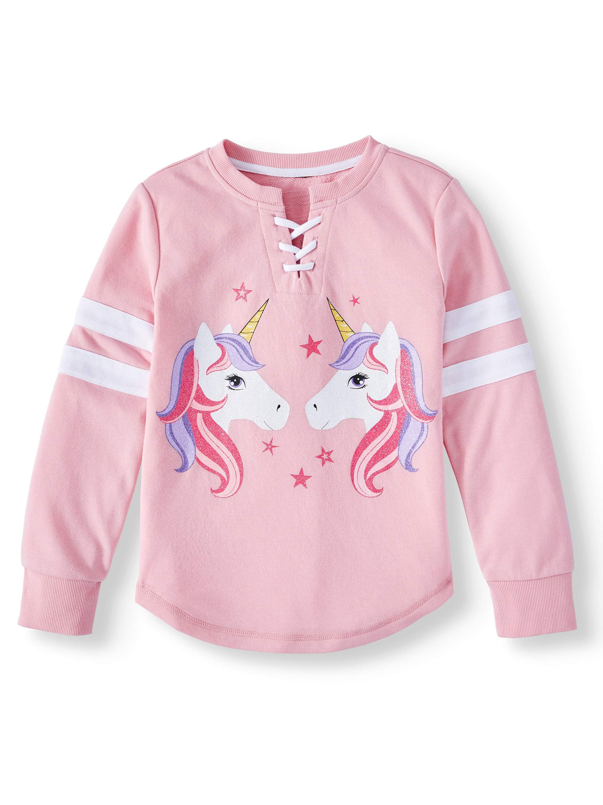 WallFlower Girl Girls Unicorn Patch Denim Jumper