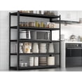 thumbnail image 2 of 72" H Garage Shelving 2000LBS Heavy Duty Storage Shelves Adjustable 5 Tier Metal Shelves for Storage Garage  Shelving Utility Racks,16" D x35.5 Wx72 H,Black, 2 of 13