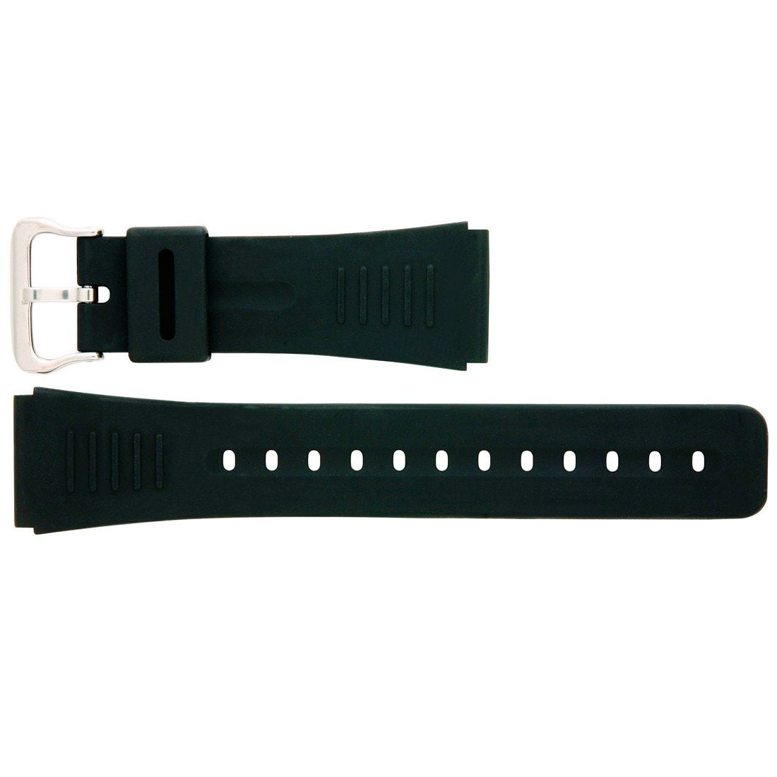 22mm Black Genuine Rubber Sports Strap Casio Databank Style