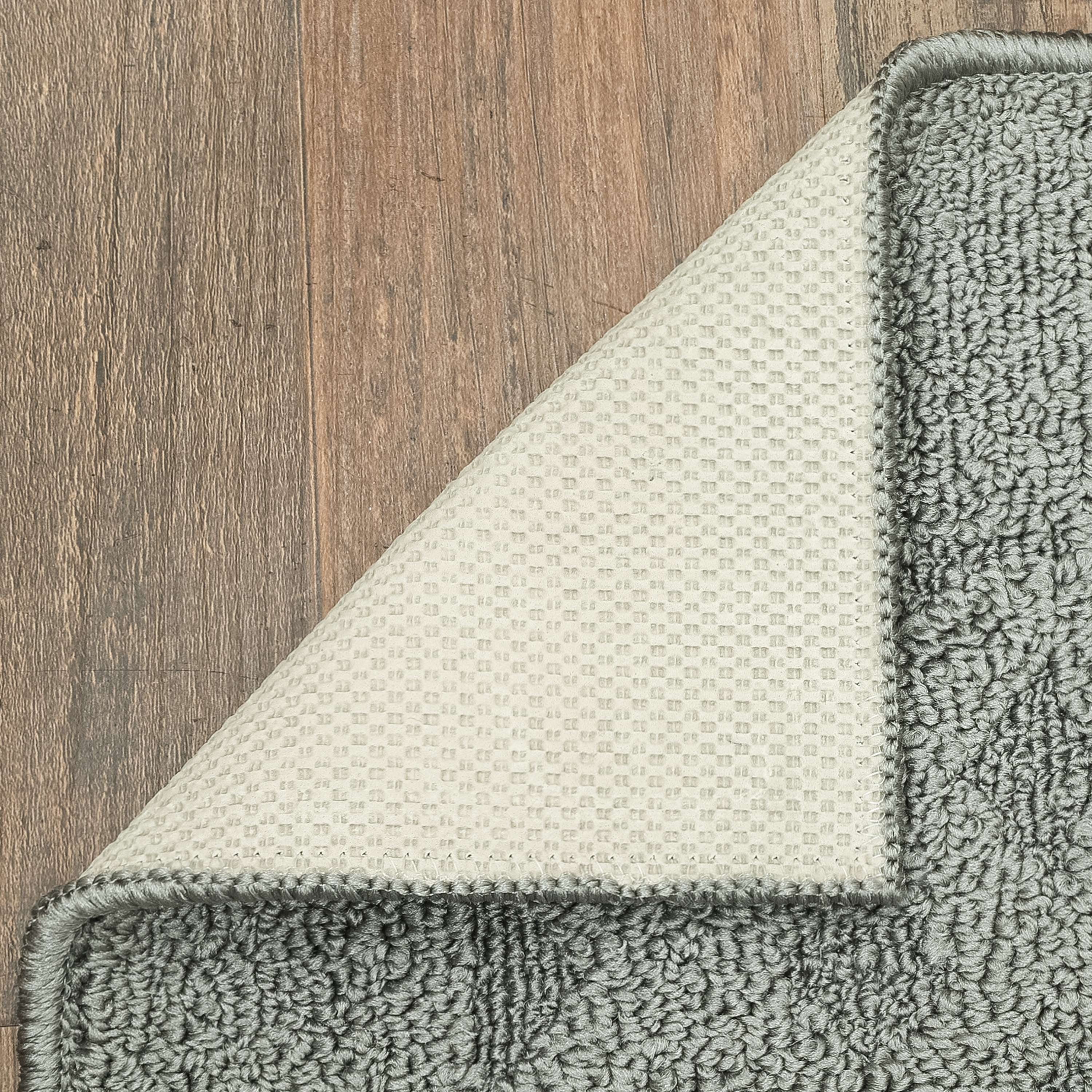 Mainstays Dylan Solid Diamond Olefin Pewter Gray Indoor Area Rug Set, 3 Piece