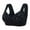 Z01-Black, variant on GEWSEY Daisy Bras for Women No Underwire Front Closure Comfort Senior Wireless Snap Closing Bra Black, 56
