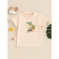 thumbnail image 2 of Bagilaanoe Toddler Baby Boy Summer T-Shirt Embroidery Short Sleeve Round Neck Tops 1T 2T 3T 4T 5T Kids Birthday Clothes, 2 of 7