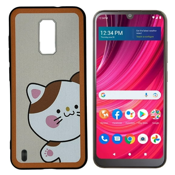 For Blu View 4 B135DL TPU Flexible Skin Cover Cell Phone Case - Cat