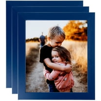 ArtToFrames 11" x 14" Blue Picture Frame, 11x14 inch Blue Wood Poster Frame (WOM-4118), 3 Pack