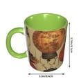 thumbnail image 3 of Lantern Old-School Coffee Mug Fun Custom Ceramic Mugs 11oz Green, 3 of 5