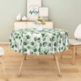 thumbnail image 4 of Nanqianyi Eucalyptus Leaves Tablecloth Round 60 inch, Waterproof Fabric Table Cover for Kitchen Dinner Party, 4 of 9