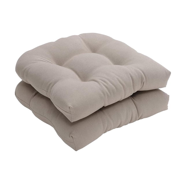 Cojines universales con mechones Macarena para asiento de silla de mimbre 19 x 19 Gris