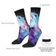 thumbnail image 4 of Pofeuu Rainbow Spotted White Horse Print Crew Socks, Adult Running Hiking Socks for Youth and Adult, 4 of 6